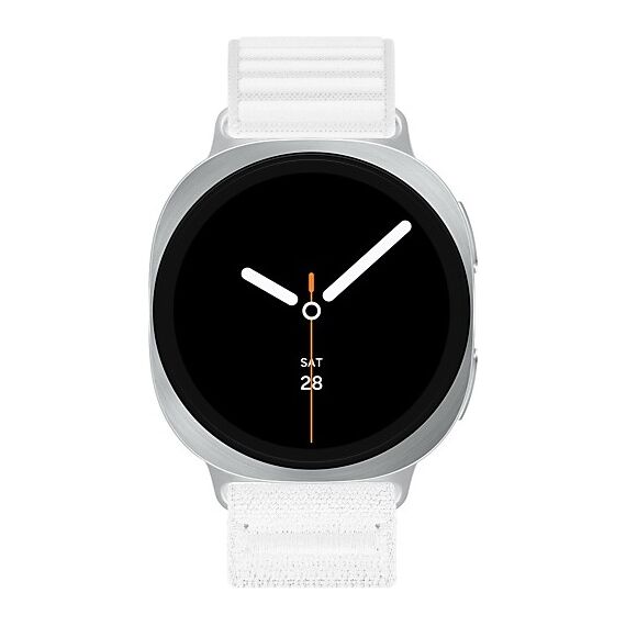 Galaxy Watch8 | 40 мм | Silver | Fabric/White | S/M, Размер: 40 мм, Цвет: Silver, Тип ремешка: Fabric, Цвет ремешка: White, Размер ремешка: S/M, Подключение часов: Bluetooth / Wi-Fi, изображение 2